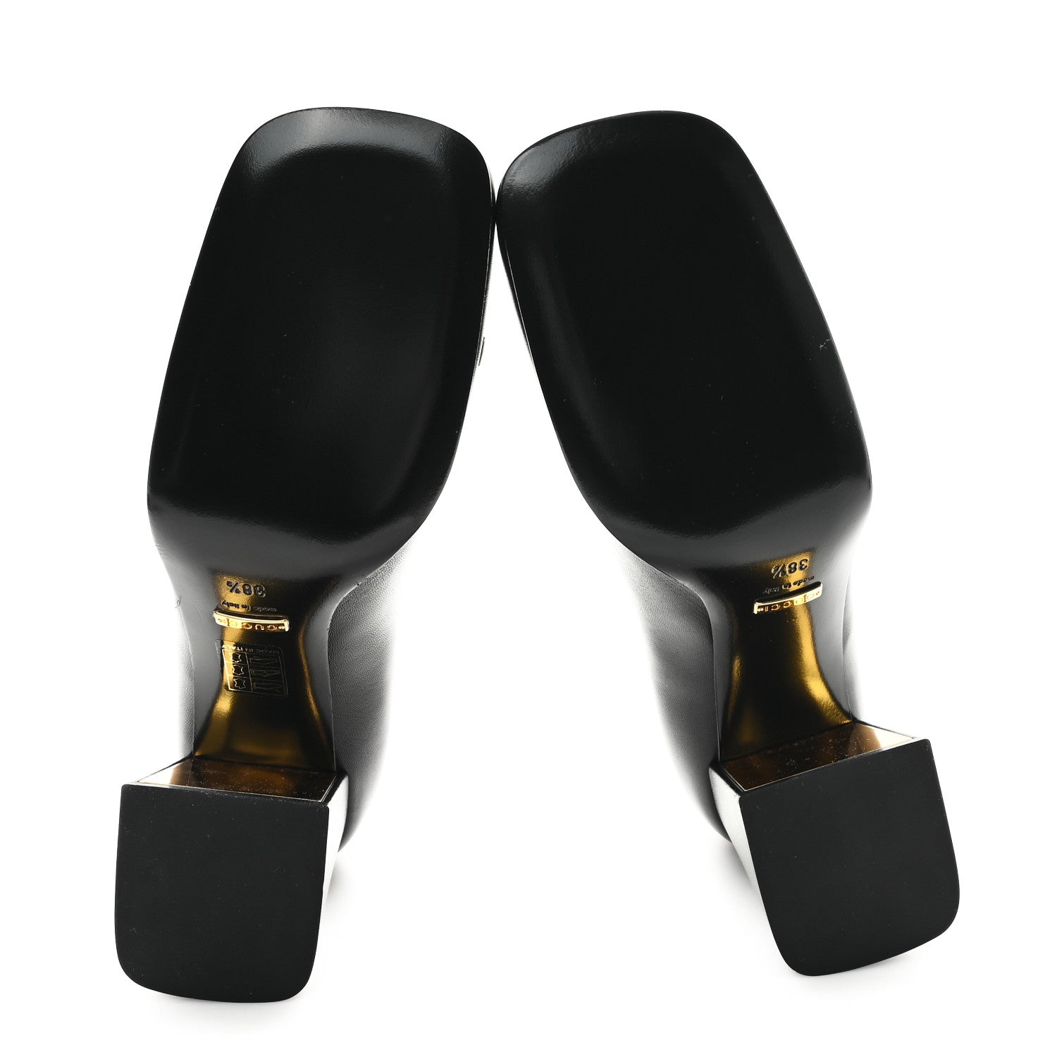 Gucci Malaga Kid Horsebit 75mm Pumps 38.5 Black 6 of 12
