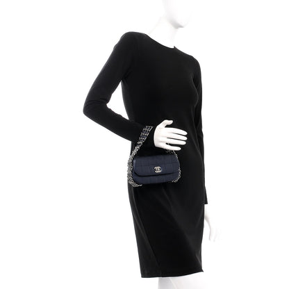 Chanel Lambskin Quilted Chocolate Bar 3 Chain Flap Navy 2 of 7