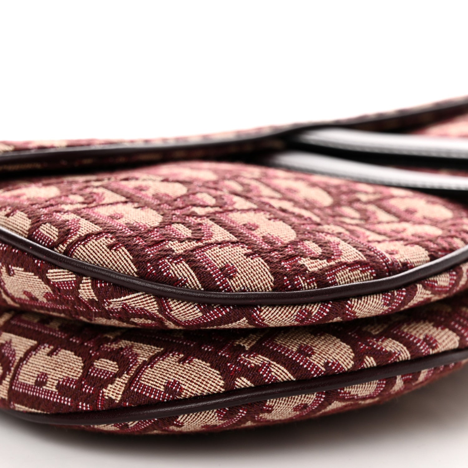 Christian Dior Oblique Saddle Bag Burgundy 9 of 10