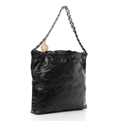 Chanel Shiny Calfskin Quilted Small Chanel 22 Black 4 of 12