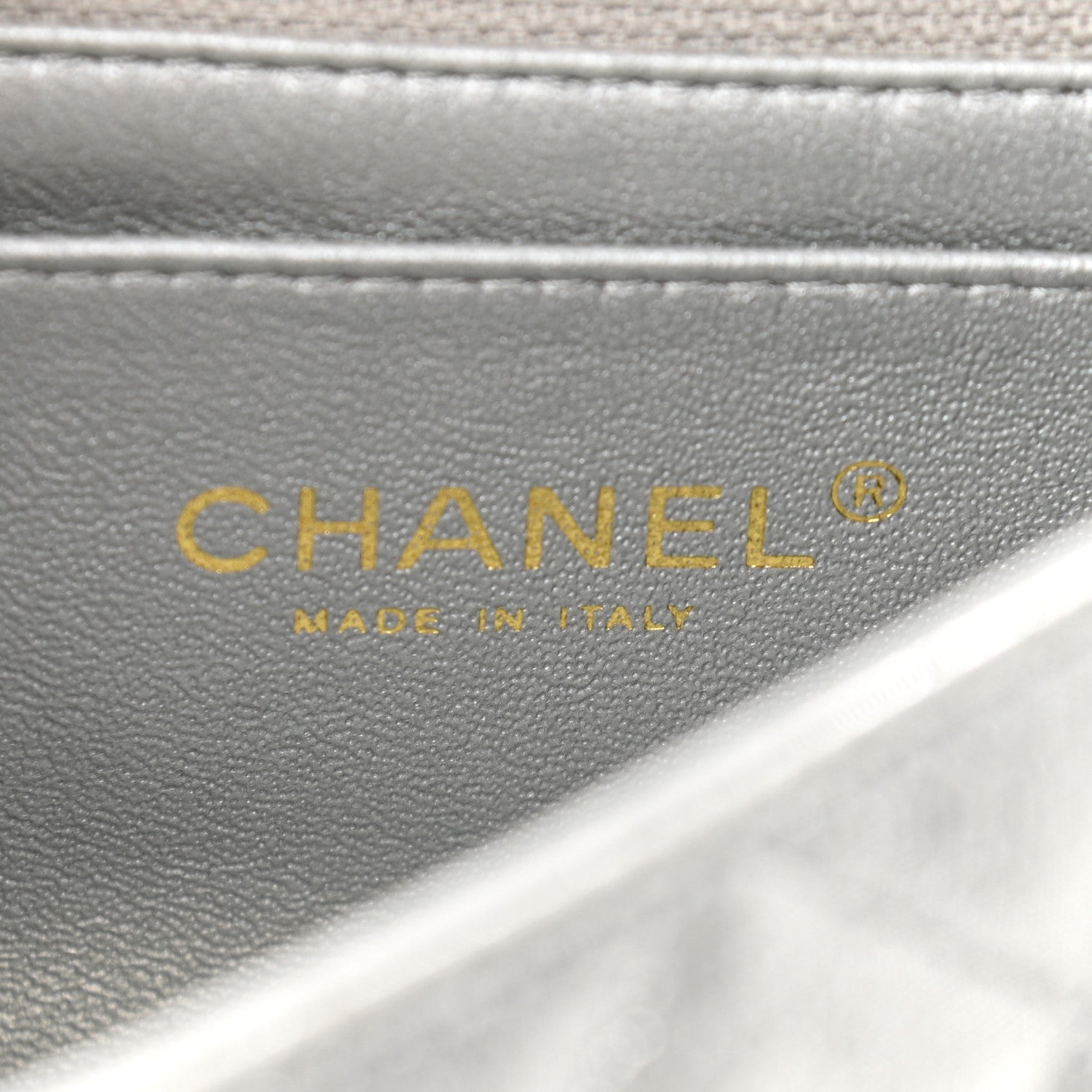 Chanel Iridescent Calfskin Quilted Mini Rectangular Flap Silver 9 of 11
