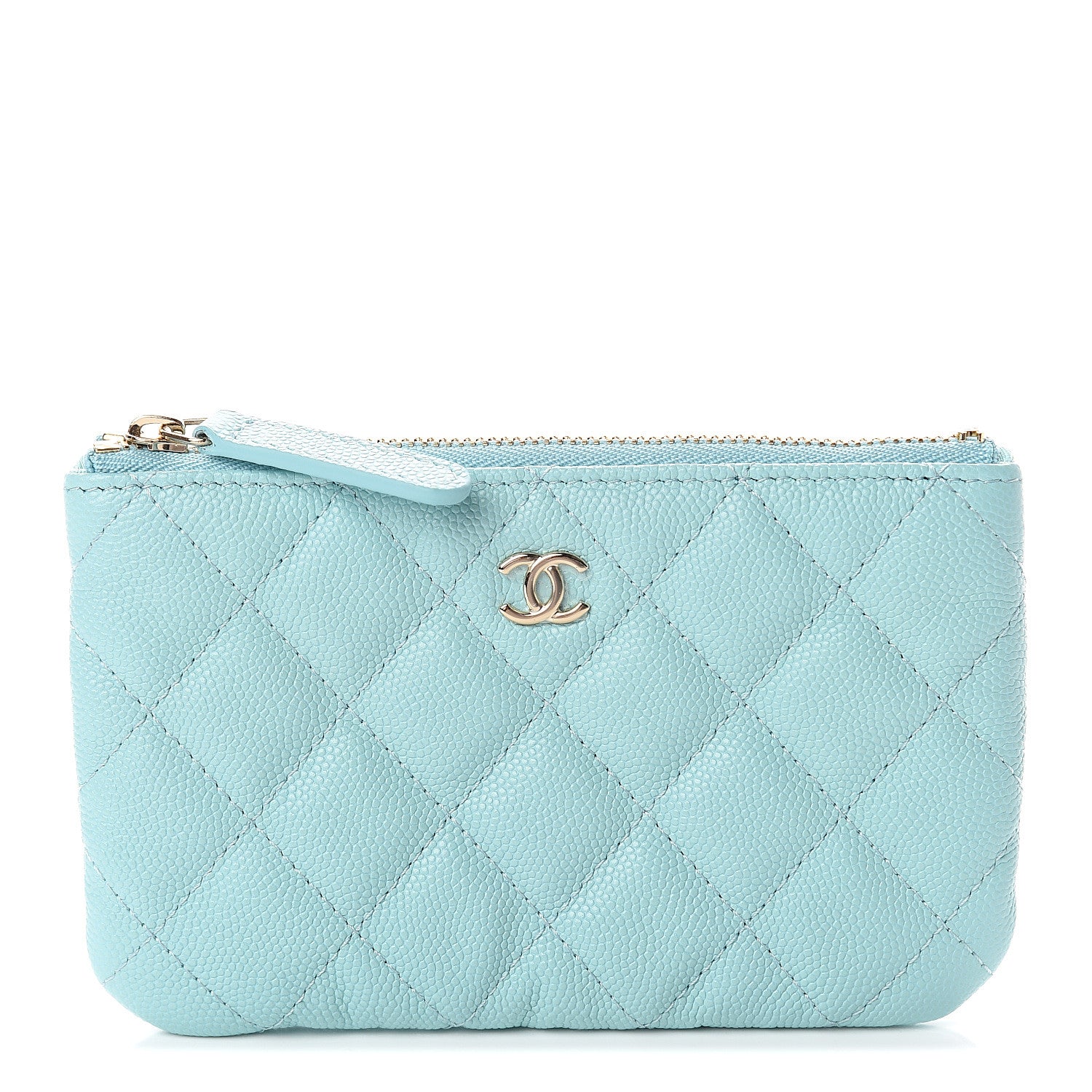 Chanel Caviar Quilted Small Cosmetic Case Light Blue 1 of 7
