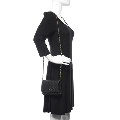 Chanel Caviar Quilted Wallet On Chain WOC Black 2 of 11