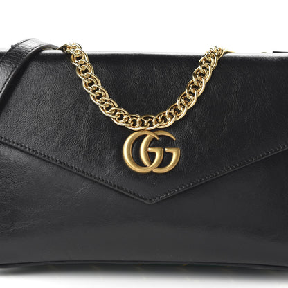 Gucci Calfskin Diagonal GG Medium Thiara Double Envelope Shoulder Bag Emerald Green Black 10 of 10
