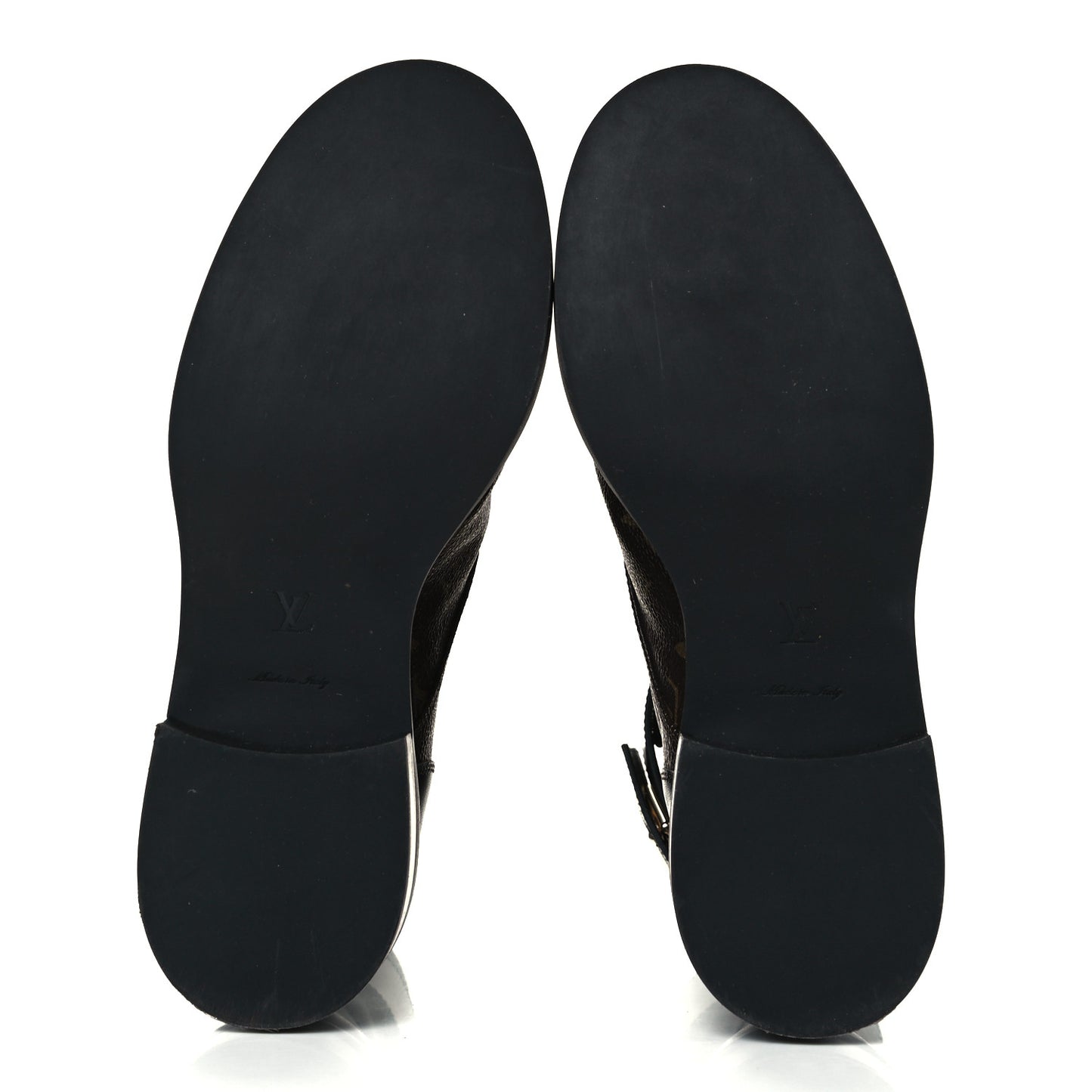 Calfskin Monogram Wonderland Flat Ranger Boots 38 Black