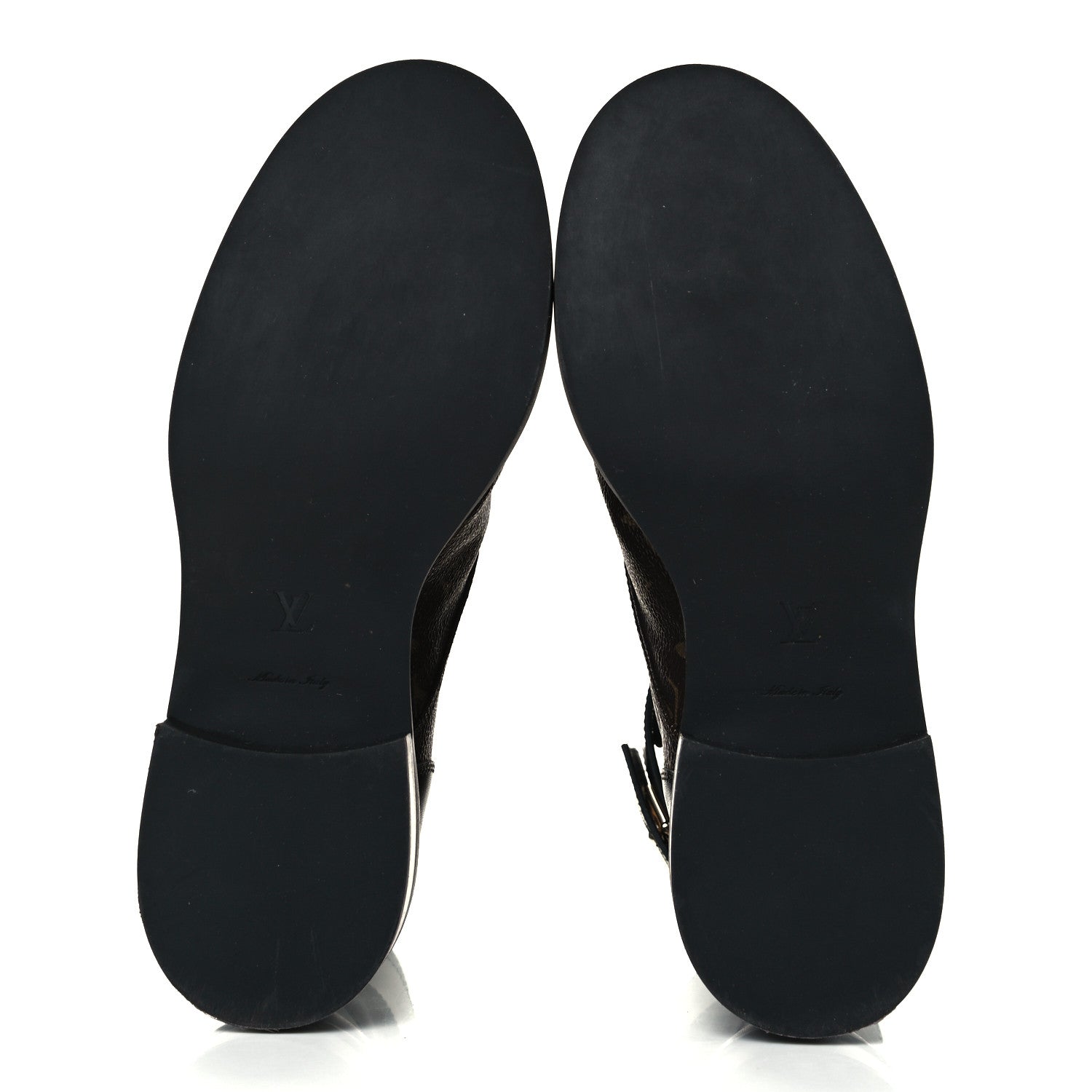 Louis Vuitton Calfskin Monogram Wonderland Flat Ranger Boots 38 Black 6 of 8