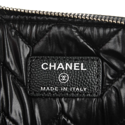 Chanel Caviar Chevron Medium Cosmetic Case Black 6 of 7