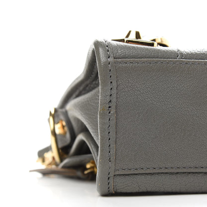 Balenciaga Chevre Gold Metallic Edge Hardware Mini City Gris Acier 7 of 9