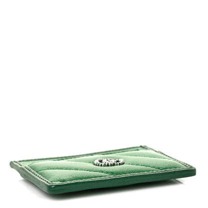 Gucci Azalea Calfskin Enamel Matelasse Diagonal Torchon GG Marmont Card Holder New Shamarock Emerald 7 of 18