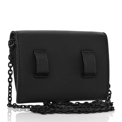 Christian Dior Ultra Matte Calfskin Nano Saddle Chain Pouch Black 3 of 7