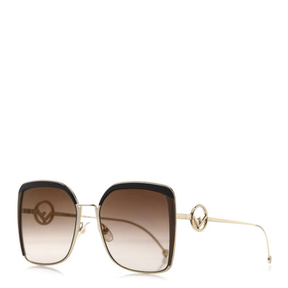 Fendi Metal Acetate F is Fendi Square Sunglasses FF 0294/S Gold 1 of 8