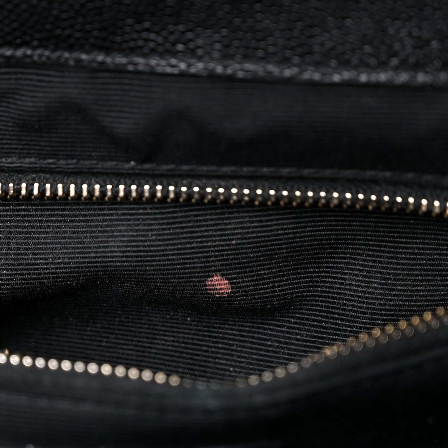 Grain De Poudre Textured Mixed Matelasse Large Triquilt Monogram Satchel Black