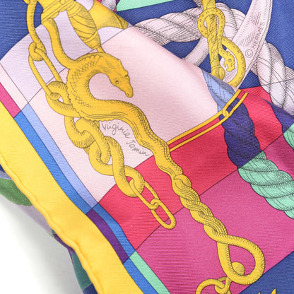 Hermes Silk Della Cavalleria Pocket Square 4 of 6