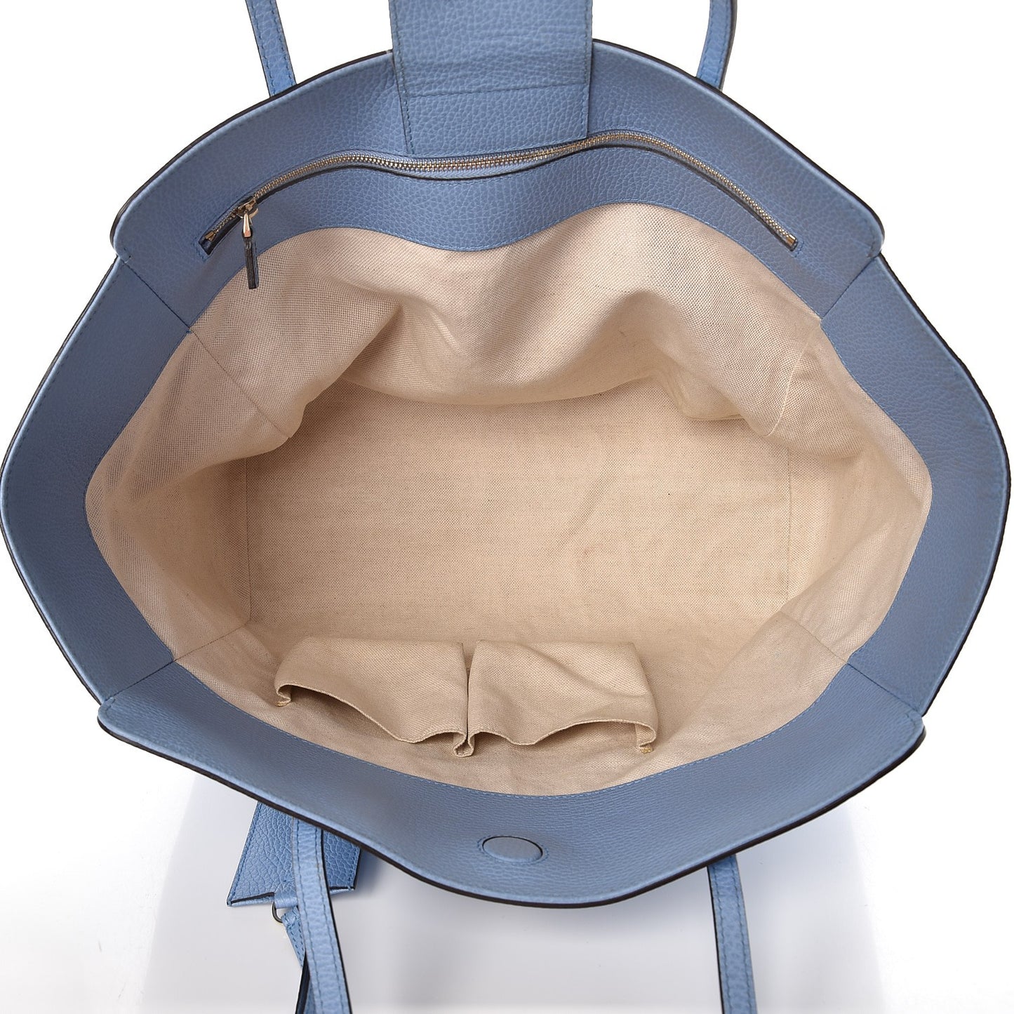 Dollar Calfskin Medium Swing Tote Mineral Blue
