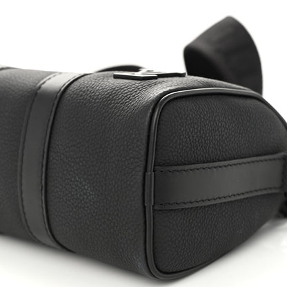 Louis Vuitton Grained Calfskin Aerogram Keepall XS Black 9 of 9