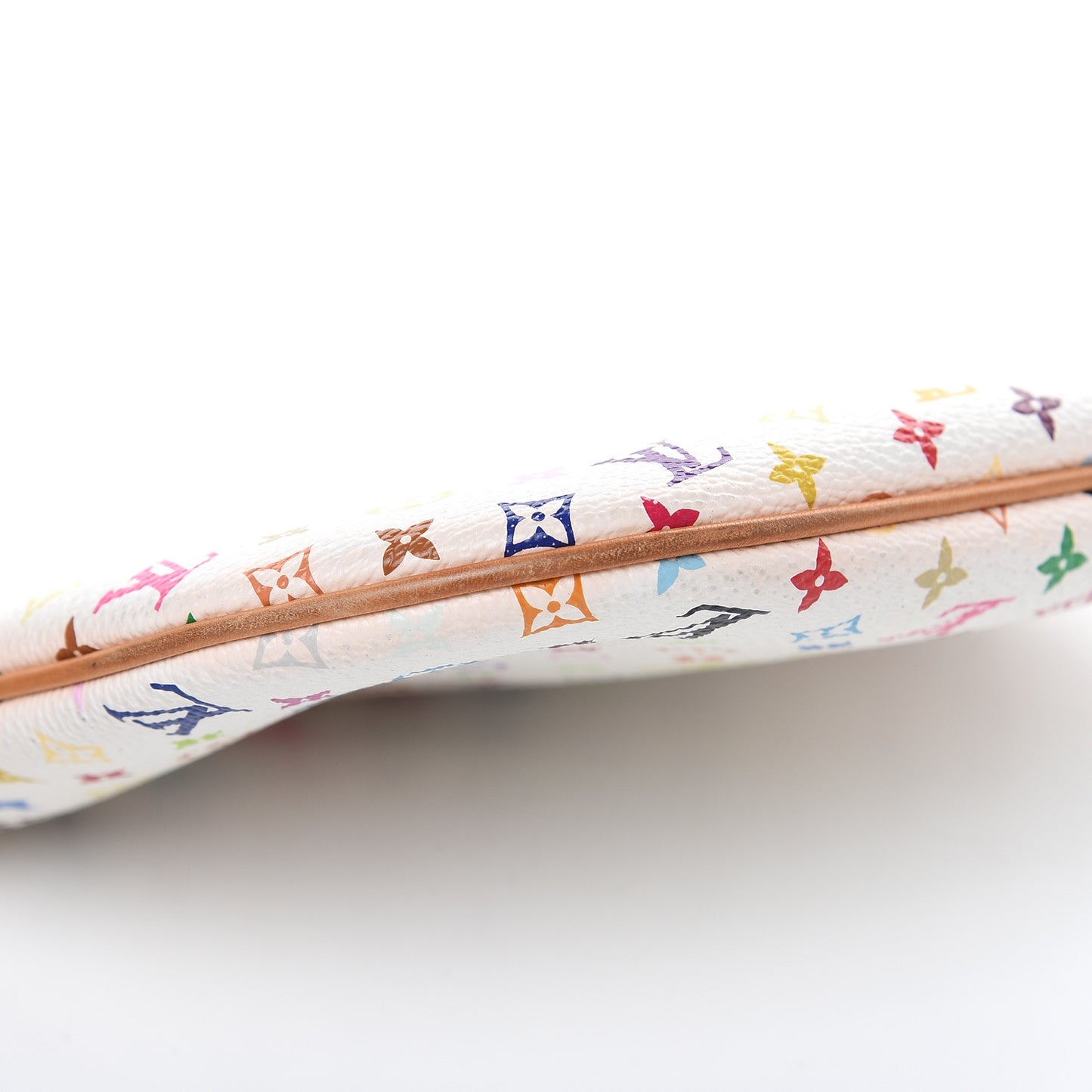 Monogram Multicolor Pochette Plate GM White