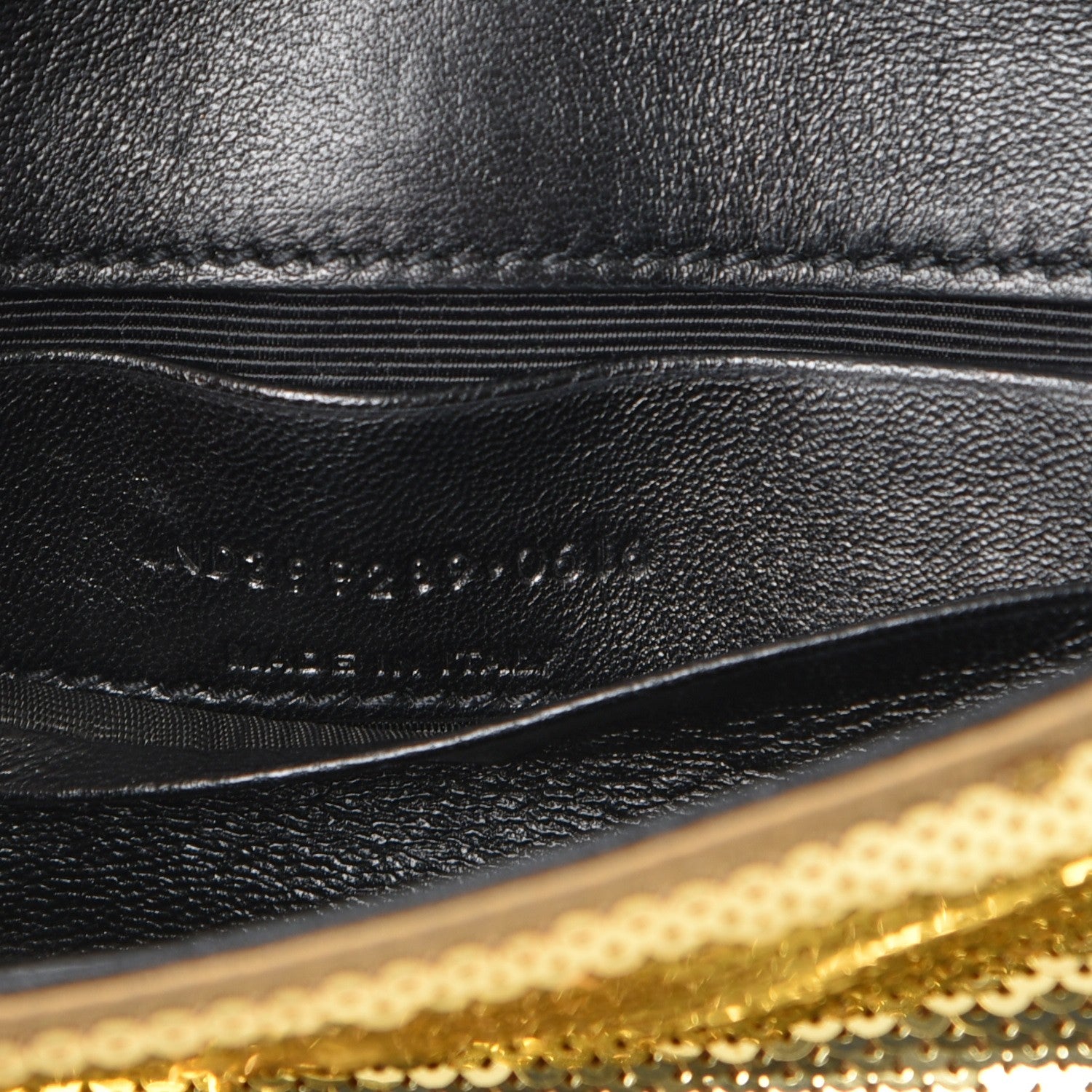 Saint Laurent Sequin Calfskin Classic Monogram Baby Crossbody Gold 7 of 8