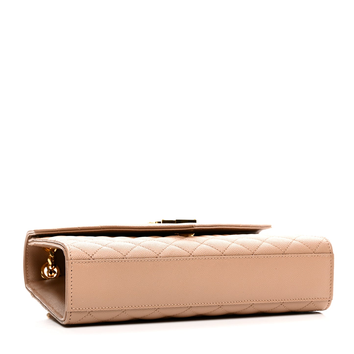 Grain De Poudre Textured Mixed Matelasse Medium Triquilt Monogram Satchel Nude Powder