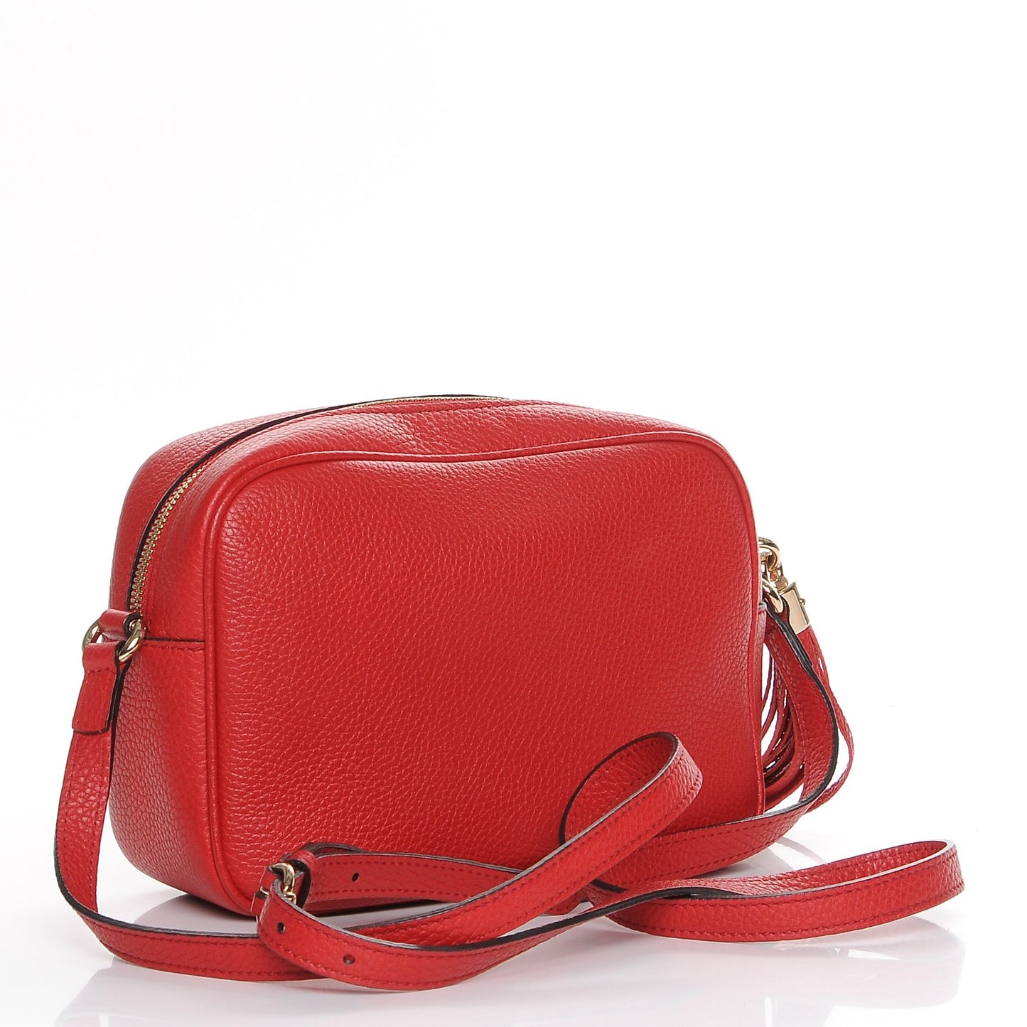 Pebbled Calfskin Small Soho Disco Bag Tabasco Red