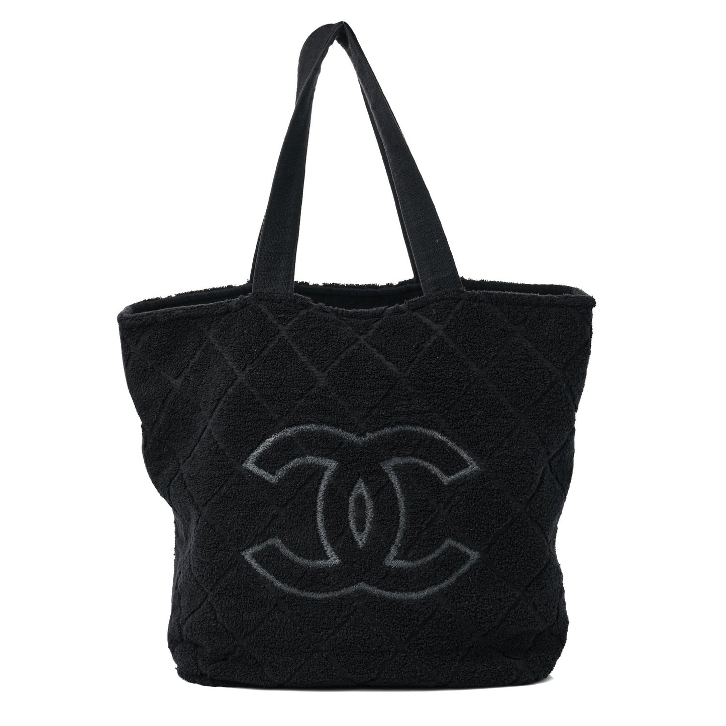 Terry Cotton CC Beach Tote Towel Set Black