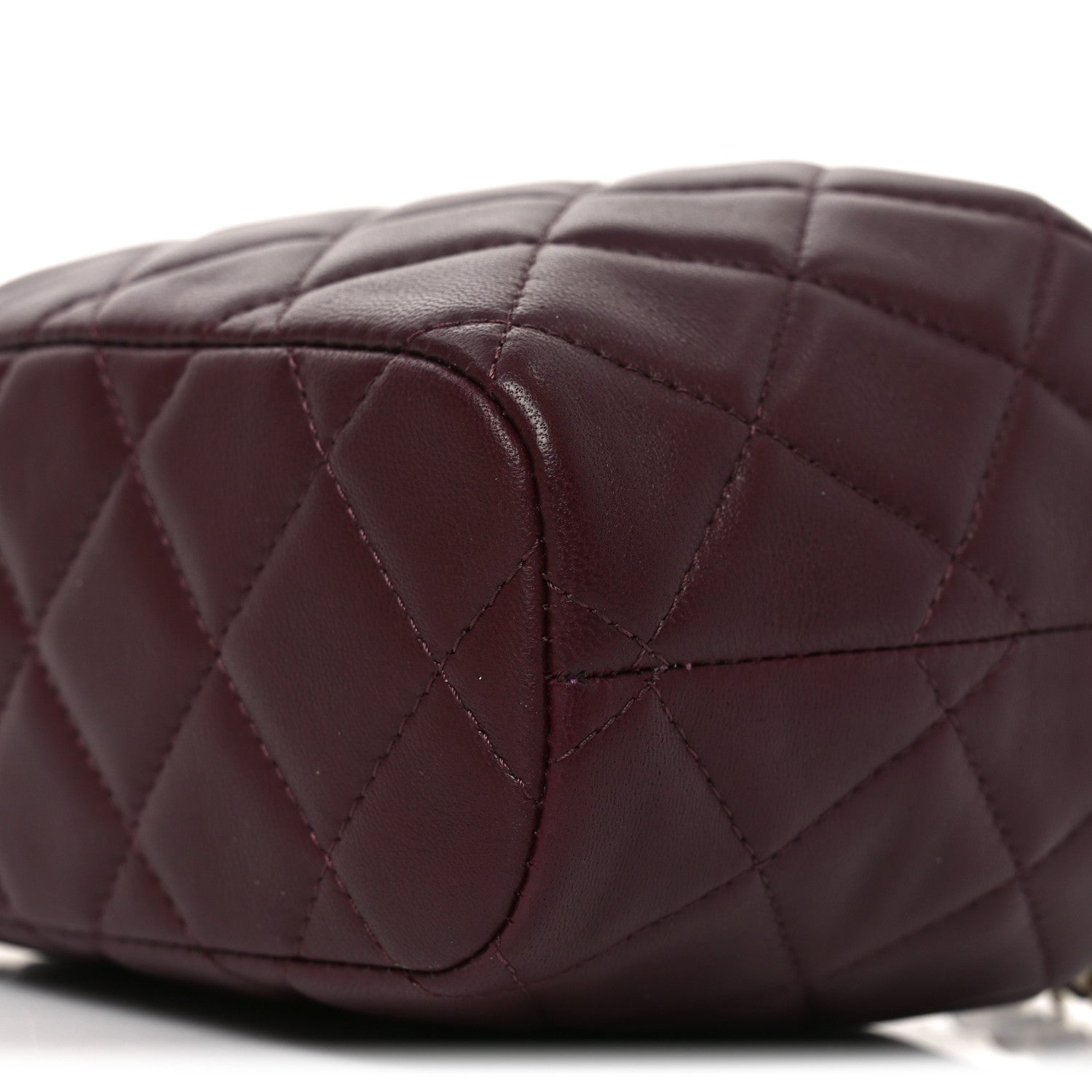 Chanel Lambskin Quilted Hobo Clutch With Chain Burgundy 18 of 21