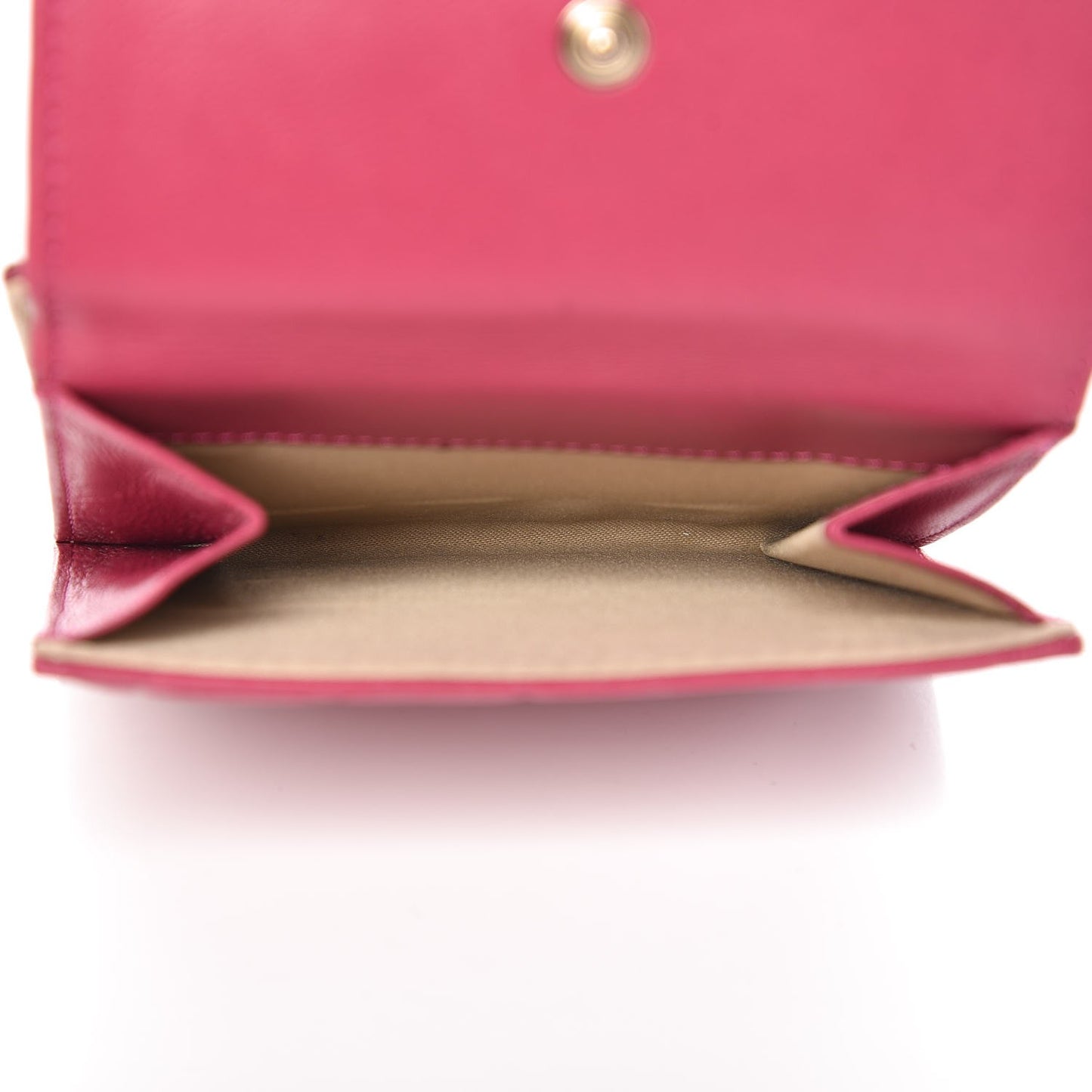 Lambskin Embossed Camellia French Wallet Fuchsia