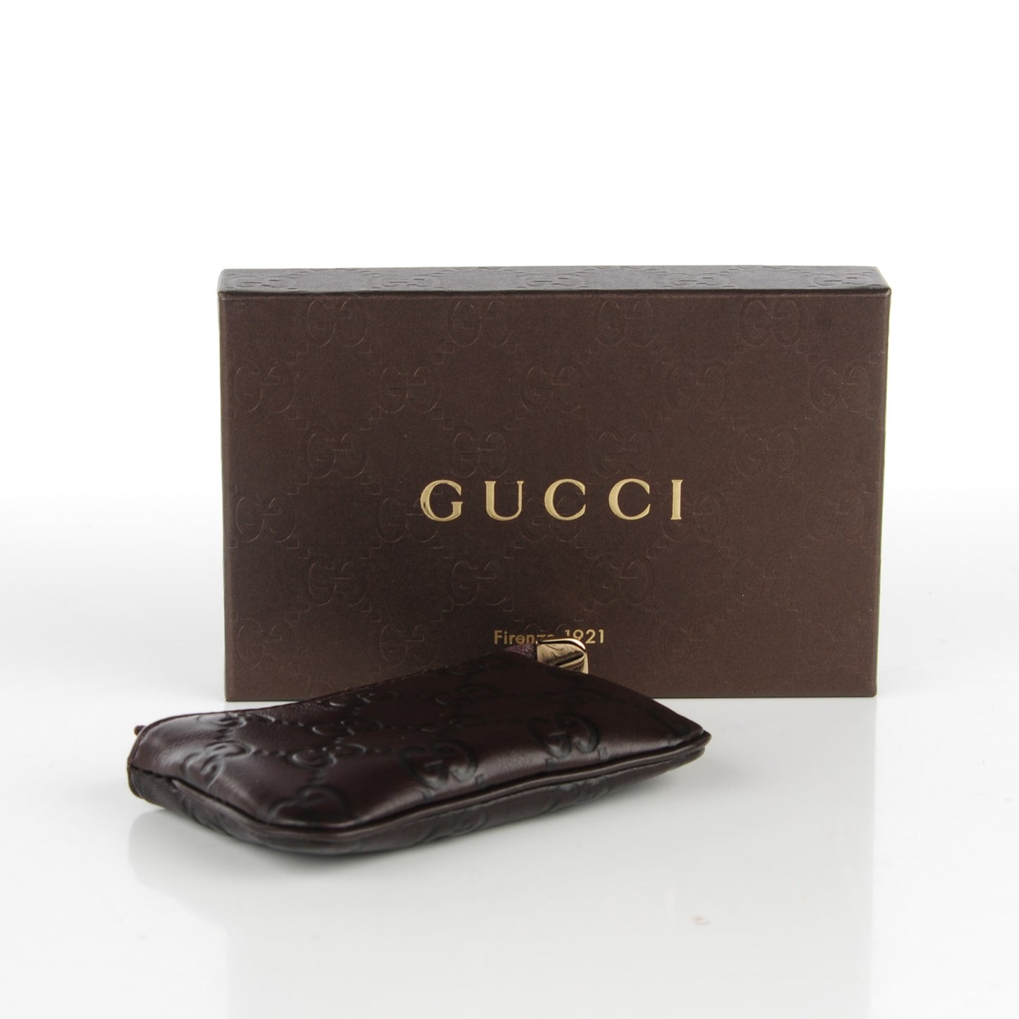Guccissima Key Case Chocolate