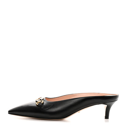 Gucci Malaga Kid Zumi Low Heel Mules 41 Black 1 of 9