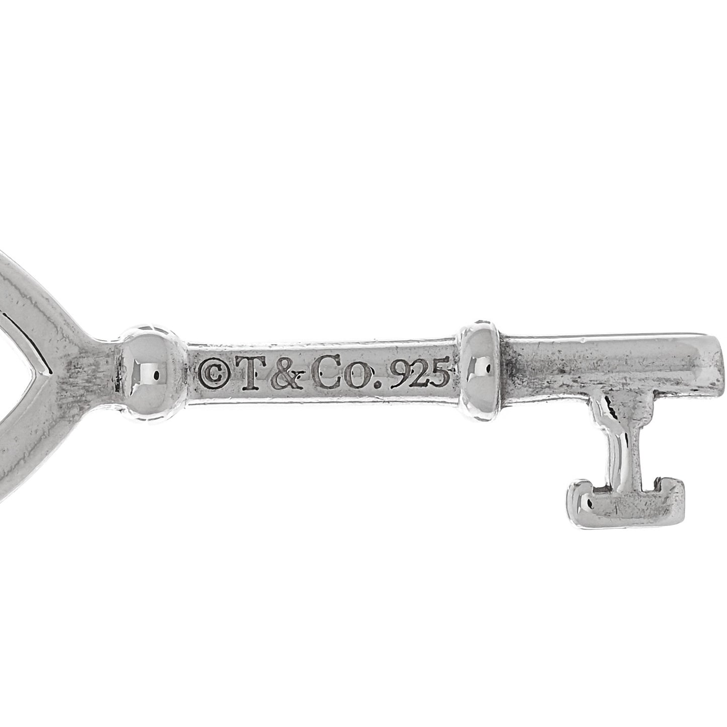 Sterling Silver Small Heart Key Pendant