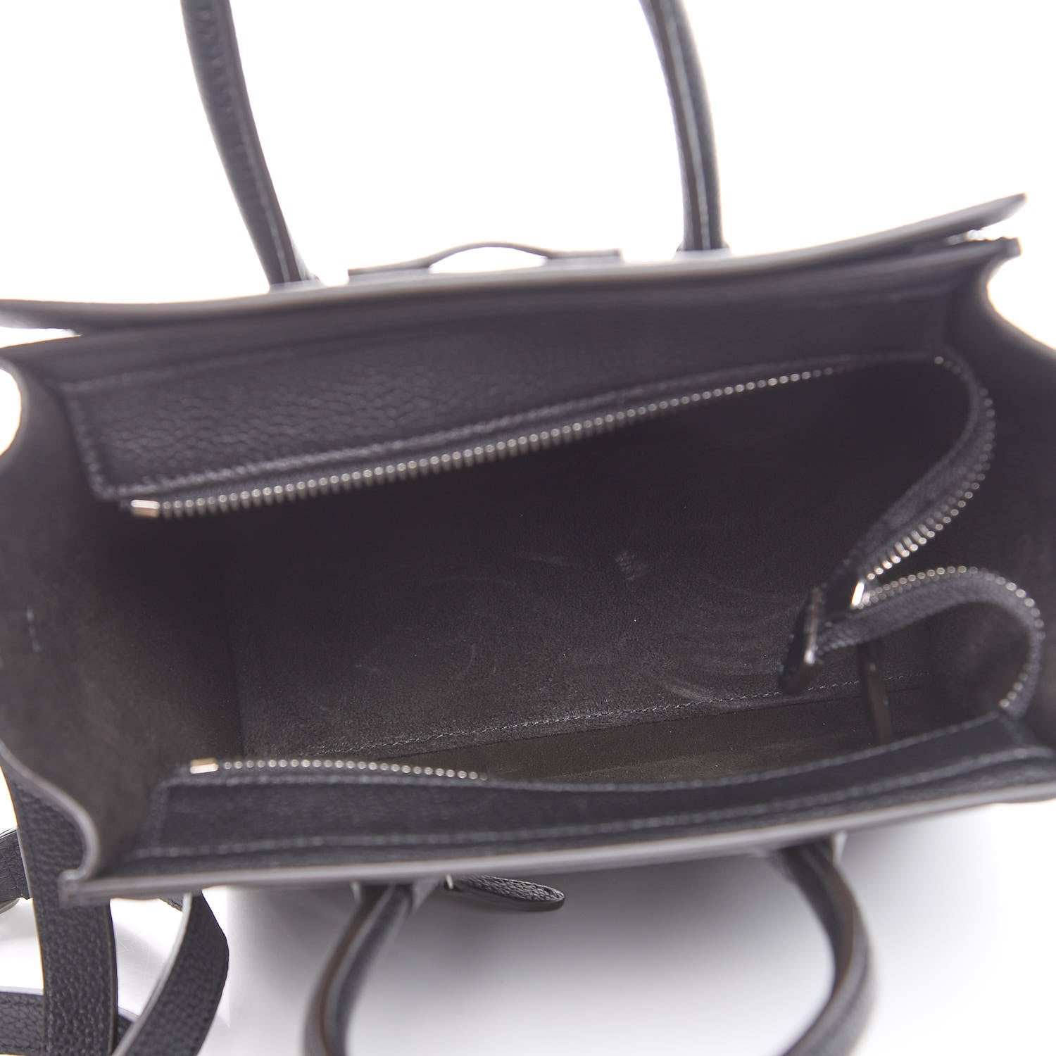 Celine Drummed Calfskin Nano Luggage Black 5 of 11