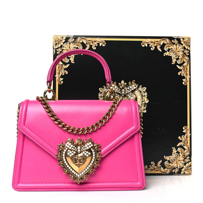 Dolce & Gabbana Smooth Calfskin Small Devotion Envelope Top Handle Bag Pink 9 of 9