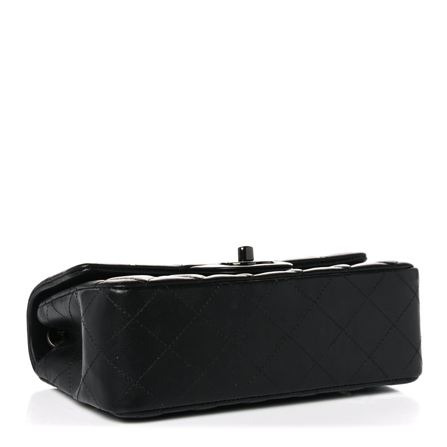 Chanel Lambskin Quilted Mini Rectangular Flap So Black 4 of 14