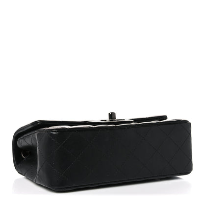 Chanel Lambskin Quilted Mini Rectangular Flap So Black 4 of 14