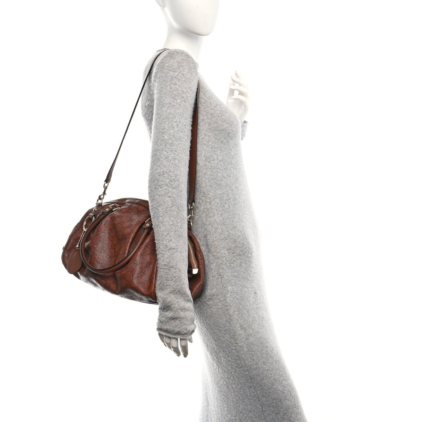 Guccissima Medium Sukey Boston Brown