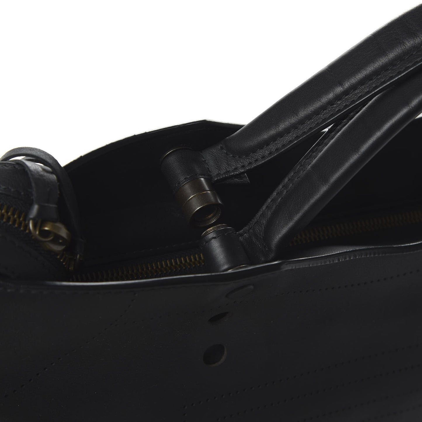 Veau Soyeux Perforated Blackout Hardware City Black