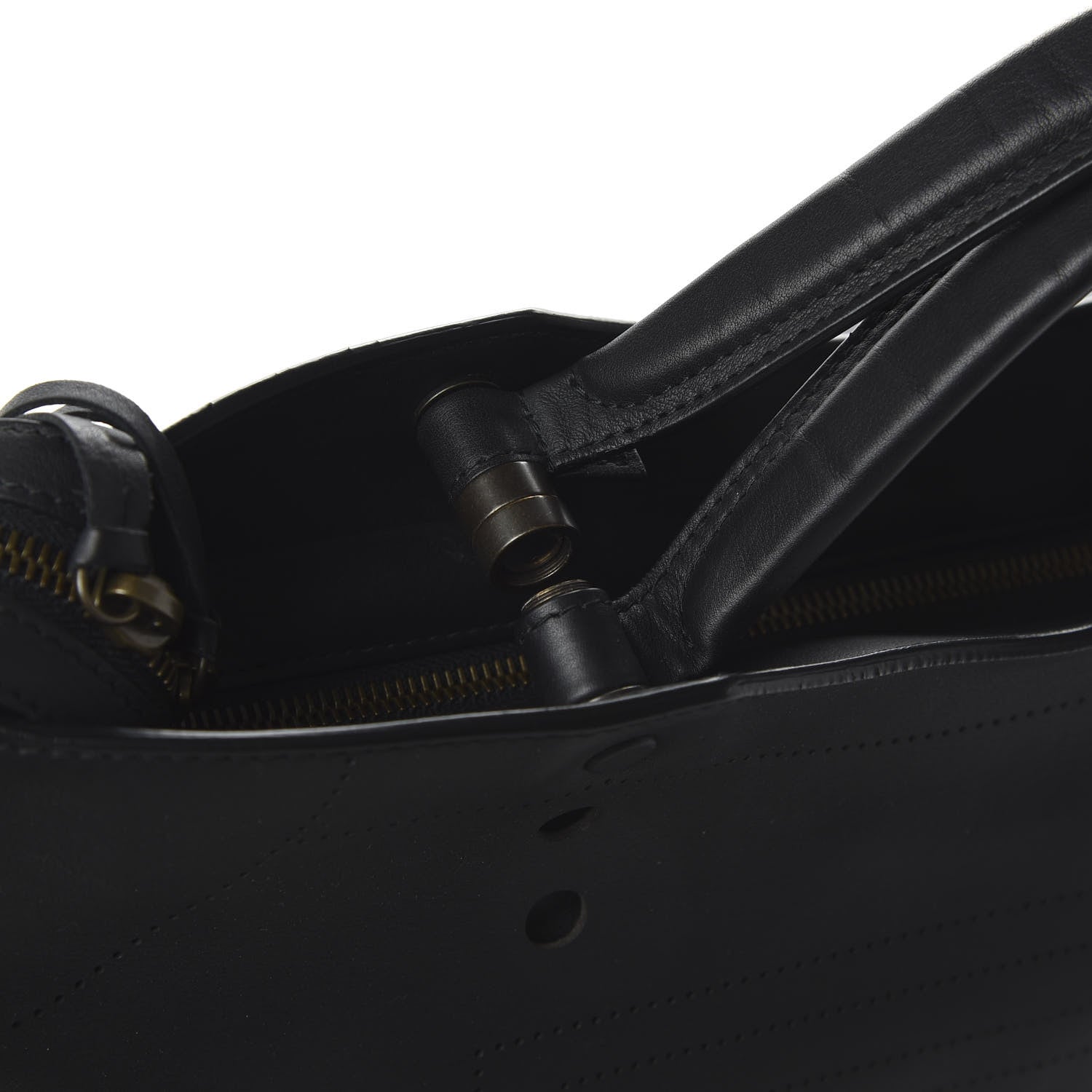 Balenciaga Veau Soyeux Perforated Blackout Hardware City Black 11 of 11