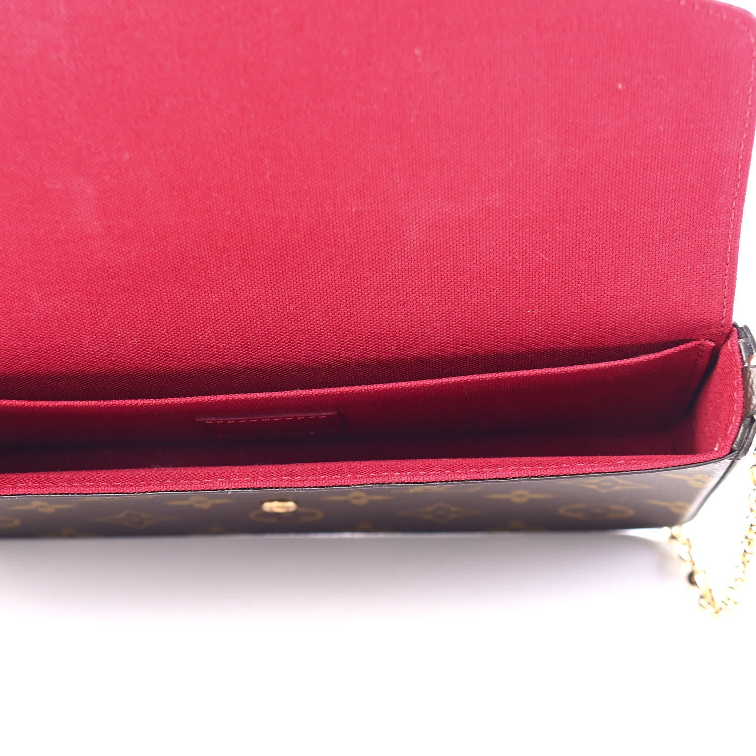 Louis Vuitton Monogram Pochette Felicie Chain Wallet Fuchsia 6 of 10