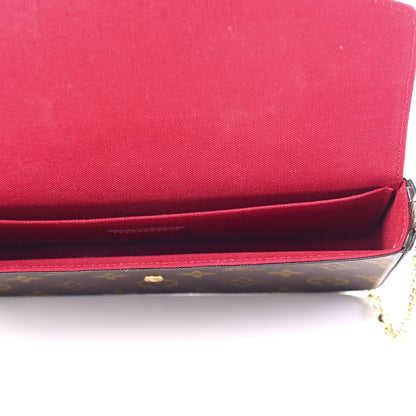 Louis Vuitton Monogram Pochette Felicie Chain Wallet Fuchsia 6 of 10