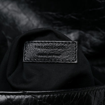 Saint Laurent Crinkled Calfskin Matelasse Monogram Medium Niki Chain Satchel Black 8 of 11