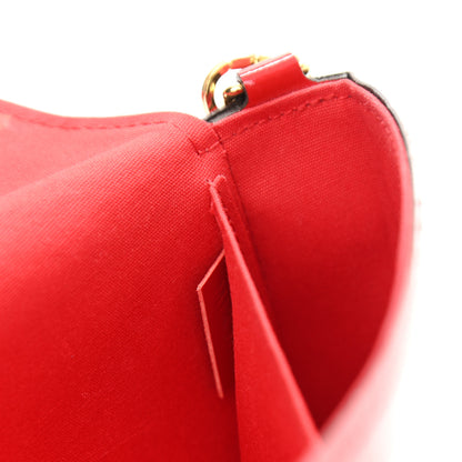 Louis Vuitton Vernis Felicie Pochette Chain Wallet Cherry 8 of 9