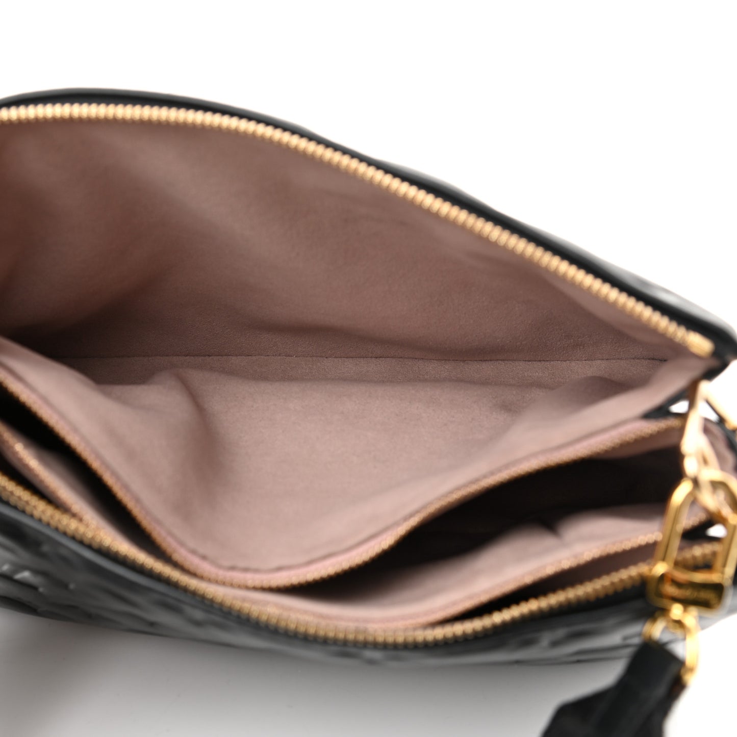 Lambskin Embossed Monogram Coussin PM Black