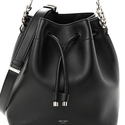 Jimmy Choo Smooth Shiny Calfskin Bon Bon Bucket Bag Black 7 of 9