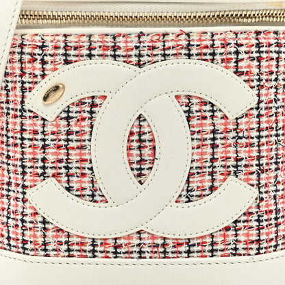Chanel Tweed Lambskin Timeless Vanity Cosmetic Case White 8 of 13