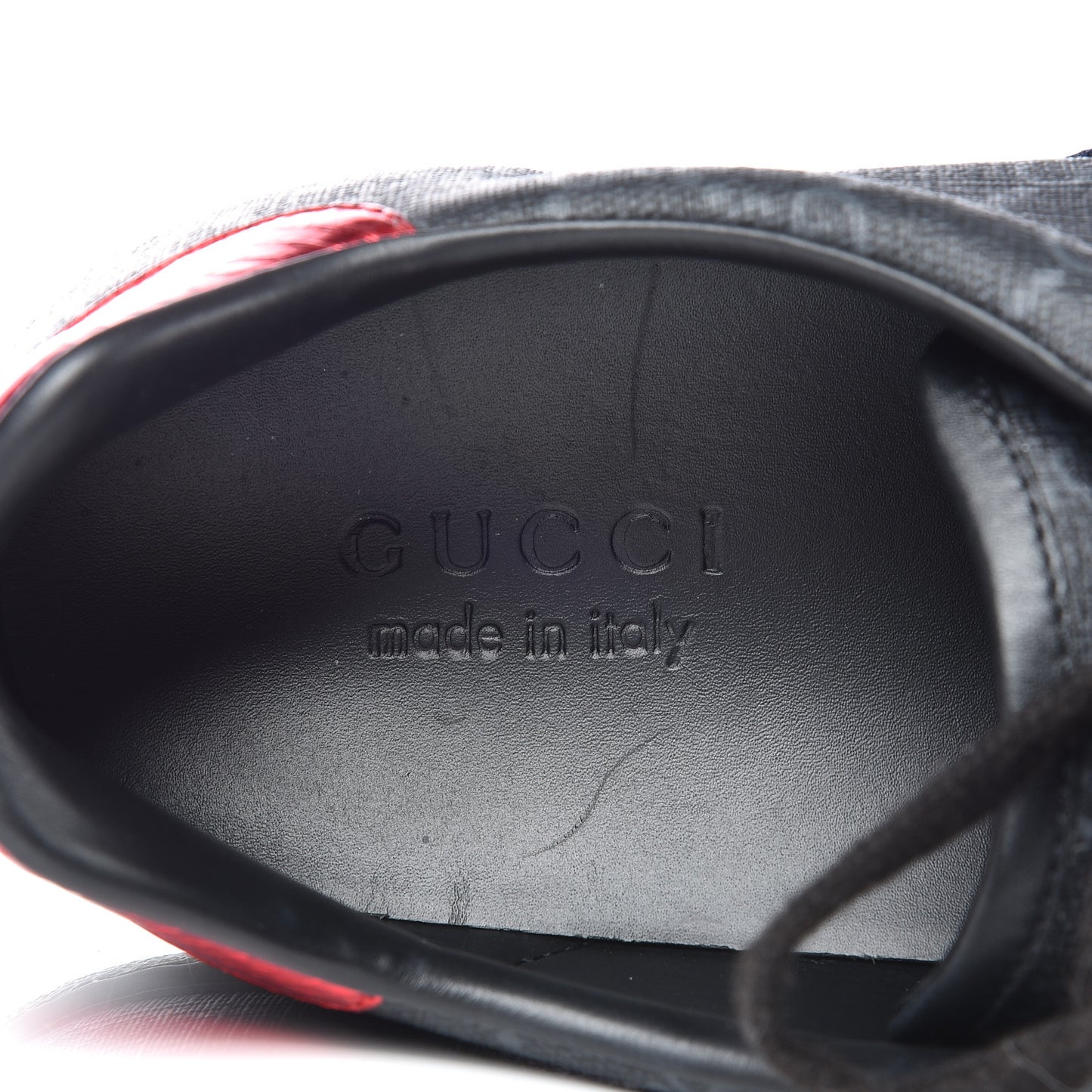 GG Supreme Monogram Ayers Web Mens New Ace Sneakers 9 Black