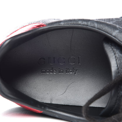 Gucci GG Supreme Monogram Ayers Web Mens New Ace Sneakers 9 Black 10 of 14