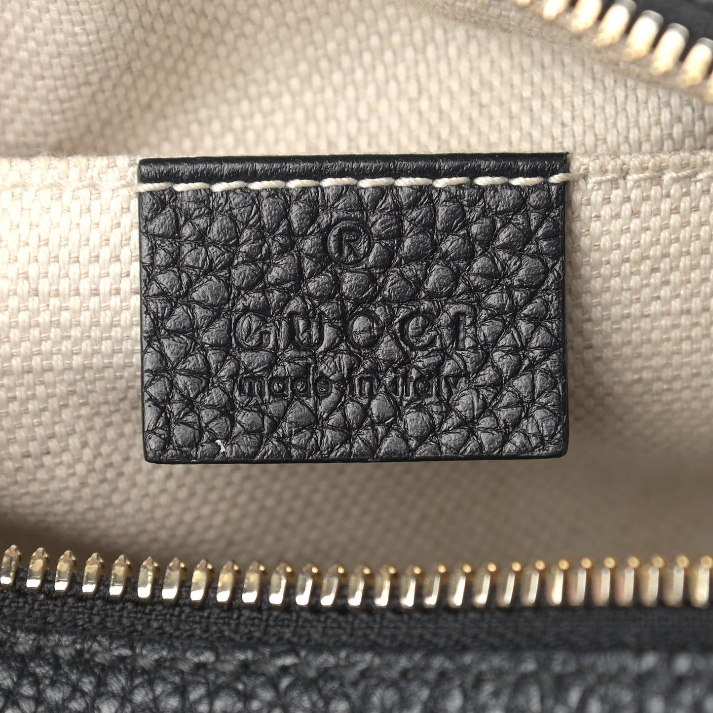 Pebbled Calfskin Small Soho Disco Bag Black
