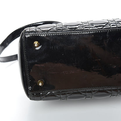 Christian Dior Patent Cannage Medium Lady Dior Black 13 of 18