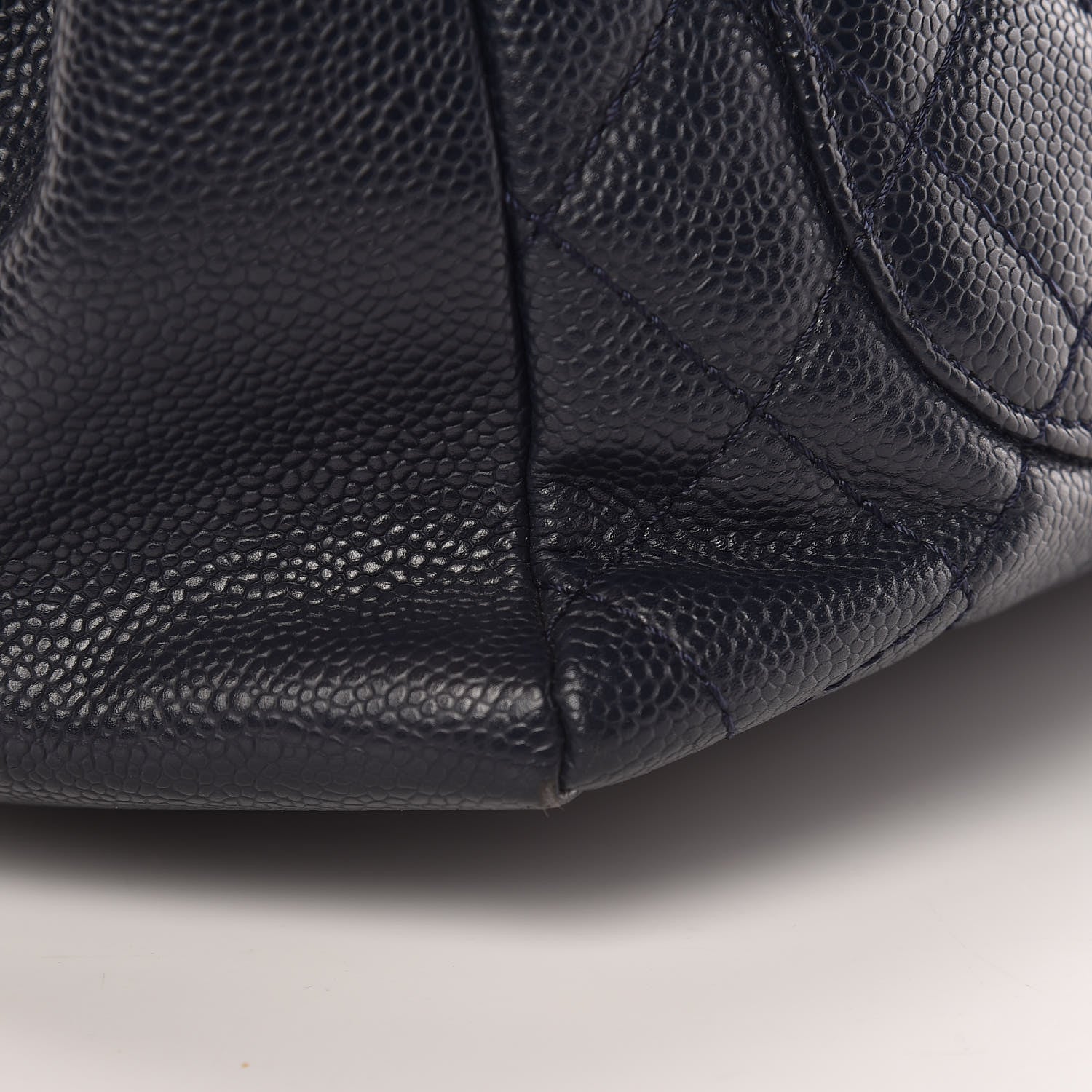 Chanel Caviar Quilted Grand Shopping Tote GST Navy Blue 10 of 18
