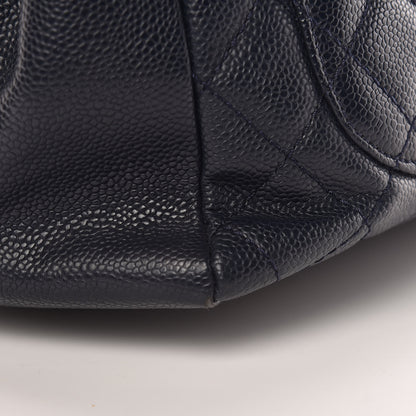 Chanel Caviar Quilted Grand Shopping Tote GST Navy Blue 10 of 18