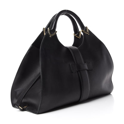 Gucci Calfskin Medium Stirrup Top Handle Bag Black 3 of 13